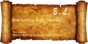 Bartalis László névjegykártya