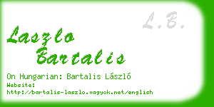 laszlo bartalis business card